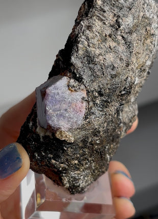 Purple Sapphire with Biotite from Madagascar PM1554