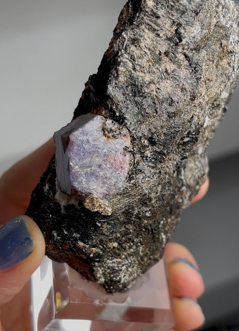 Purple Sapphire with Biotite from Madagascar PM1554