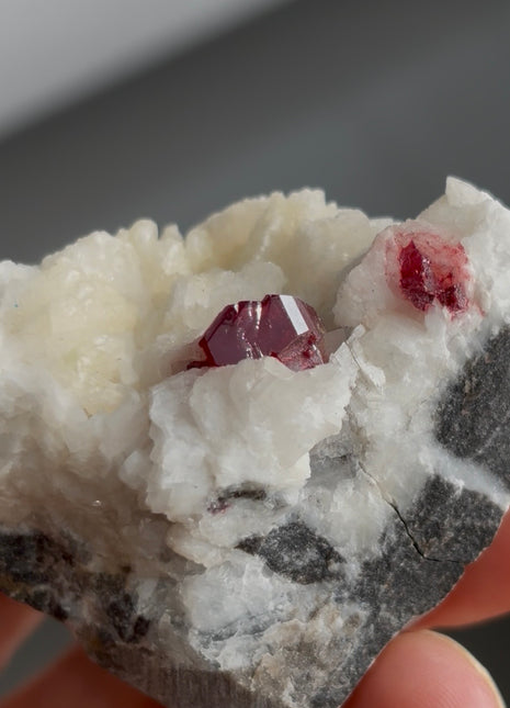 Cherry Red Cinnabar with Dolomite PM0419