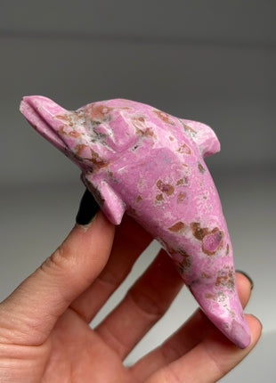 Pink Cobaltocalcite Dolphin Carving