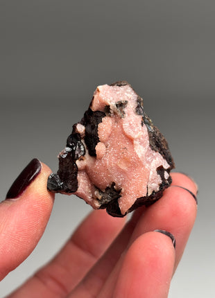 Pink Rhodocrosite with Neotocite - From Potosi mine