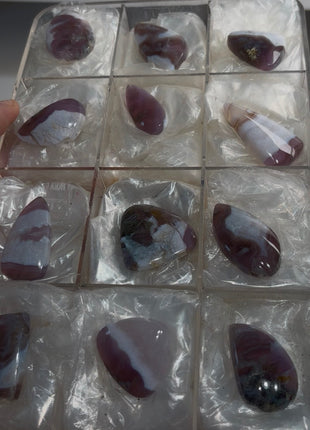 12 Pieces ! Very High Grade Lavender Agate Lot