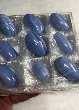9 pieces ! Blue Lace Agate Lot