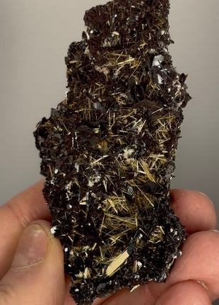 Wow !! Golden Rutile with Hematite