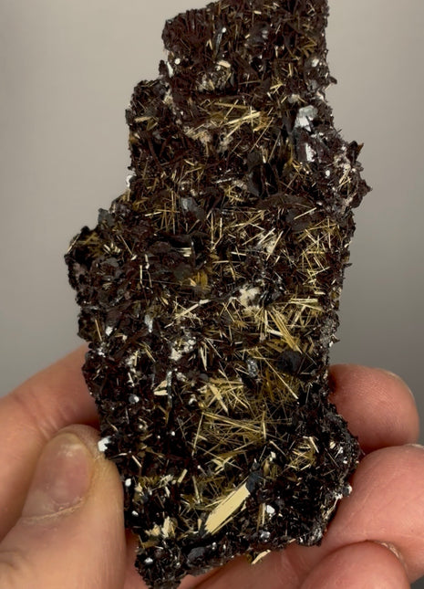 Wow !! Golden Rutile with Hematite
