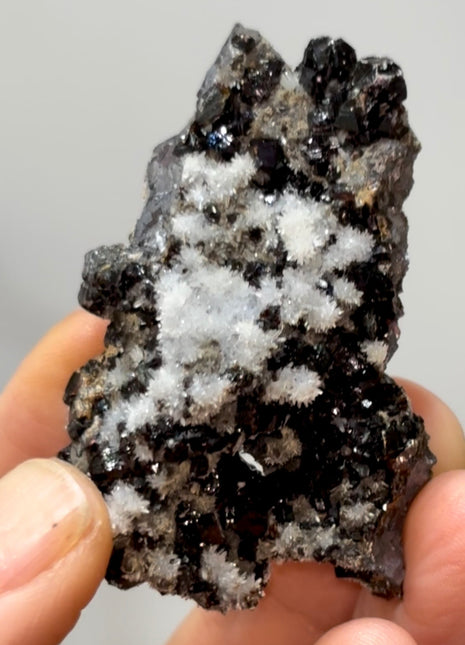Rainbow Sphalerite with Quartz Flowers PM1230