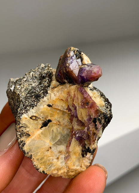 Rare Purple Sapphire and Pink Ruby with Biotite
- From Madagascar