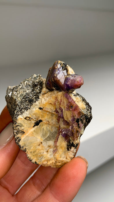 Rare Purple Sapphire and Pink Ruby with Biotite
- From Madagascar