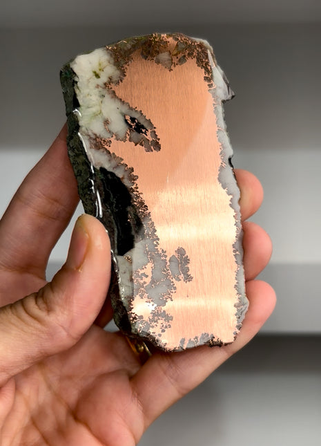 Copper Ore with Quartz Slab - From Keweenaw Peninsula, Michigan