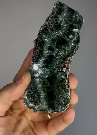 High Grade Chatoyant Green Seraphinite