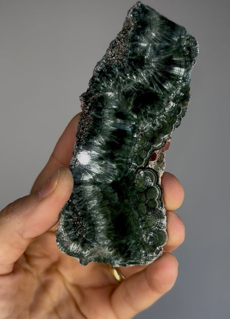 High Grade Chatoyant Green Seraphinite