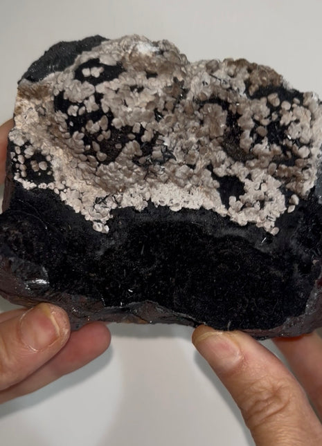 Velvety Black Hematite with Quartz