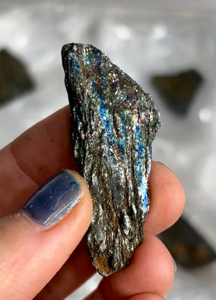 6 Pieces ! Rainbow Hematite Lot - 1992 find