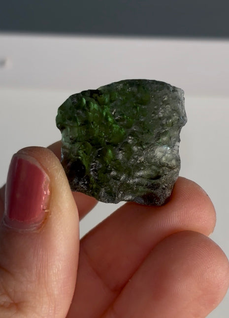 Green Moldavite from Czech Republic