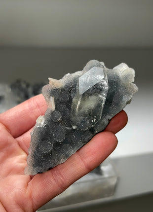 6 Pieces ! Druzy Blue Chalcedony with Apophyllite Lot
