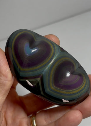 Rainbow Obsidian Double Hearts PM0542