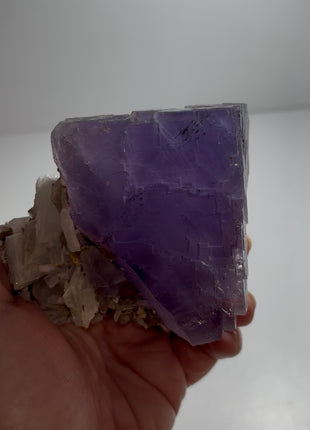 Purple Fluorite with Barite Collection # 692