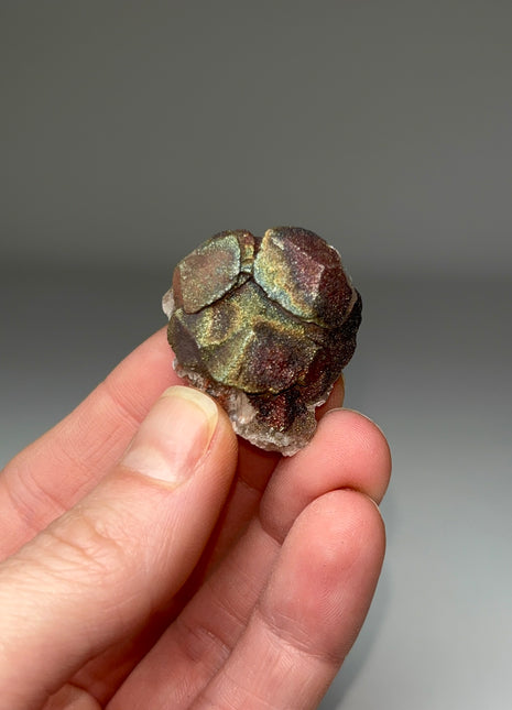 New Arrival ! Rainbow Pyrite with Calcite