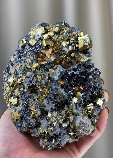 Incredible Pyrite with Sphalerite and Quartz - Borieva mine, Rhodope Mtns