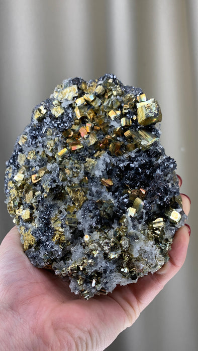 Incredible Pyrite with Sphalerite and Quartz - Borieva mine, Rhodope Mtns