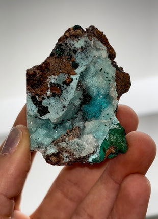 Druzy Blue Chrysocolla - Tenke mine, Congo