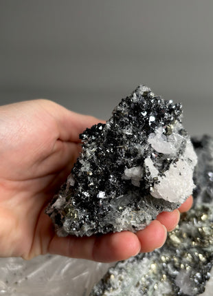6 Pieces ! High Grade Pyrite, Sphalerite with Needle Quartz Lot
