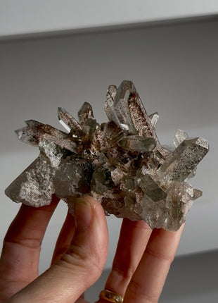 Unique ! Red Hematite and Green Chlorite Included Quartz 💚❤️