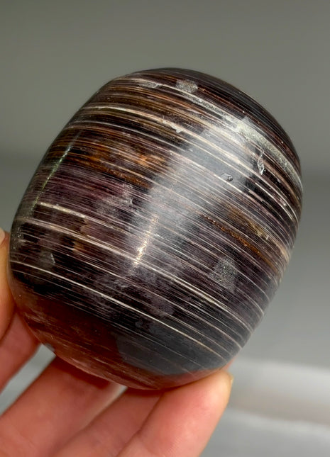 Freeform Striped Lepidolite
