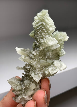 Unusual ! Skeletal Green Halite with Tolbachite