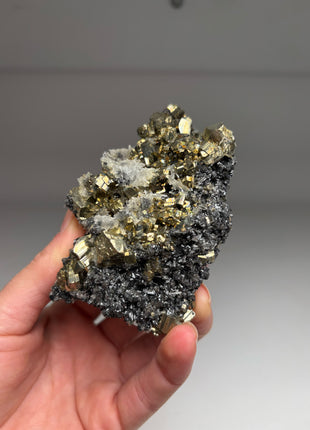 Pyrite with Quartz and Galena DWS