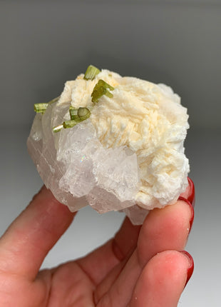 Green Tourmaline with Albite and Quartz