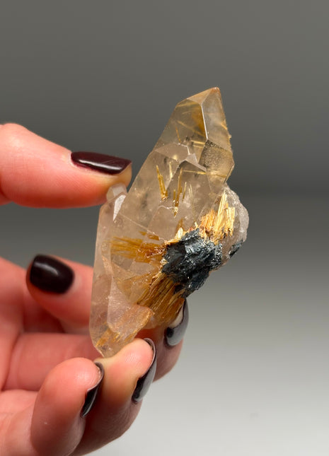 Quartz with Rutile and Hematite - from Novo Horizonte