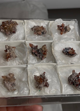 9 Pieces ! Red Topaz Specimens Lot