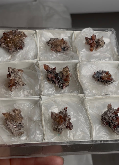 9 Pieces ! Red Topaz Specimens Lot