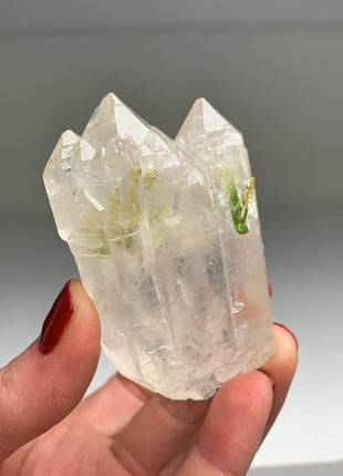 Elestial Quartz with Green Tourmaline