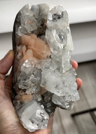 Brilliant Apophyllite with Pink Stilbite PM0734