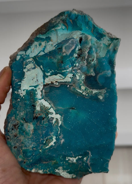 Druzy Blue Chrysocolla - Tenke mine, Congo