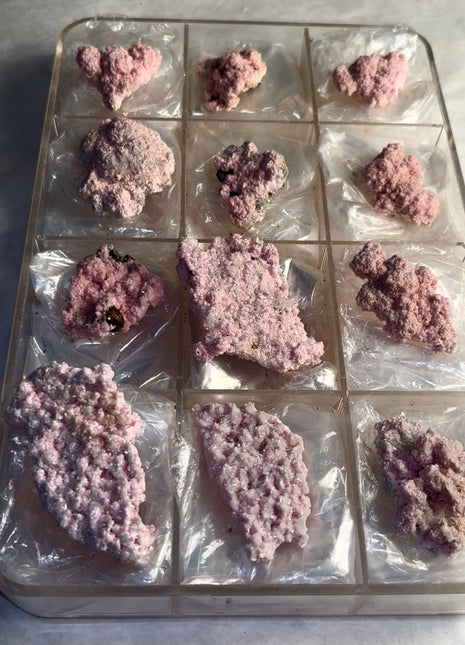 12 Pieces ! Pink Rhodocrosite with Quartz Lot