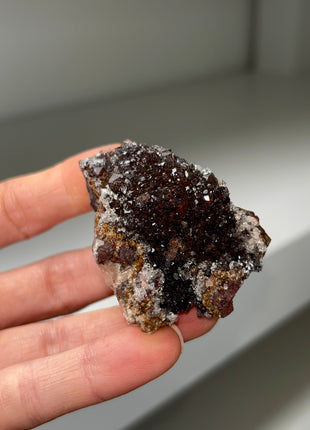 6 Pieces ! Sparkling Quartz with Manganese Oxide Specimens Lot