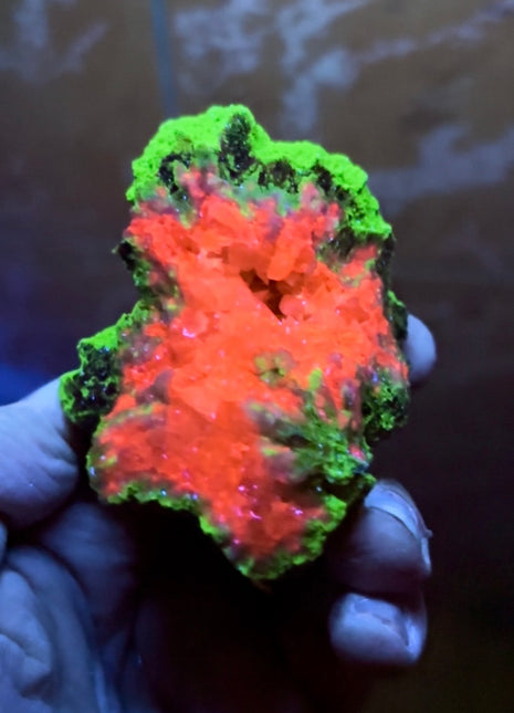 UV Watermelon Calcite Specimen from Argentina