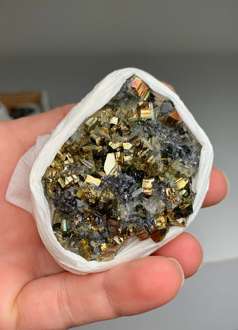 Very High Grade Iridescent Pyrite Combo Lot - 32 Pieces !