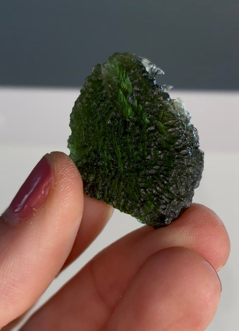 Green Moldavite from Czech Republic