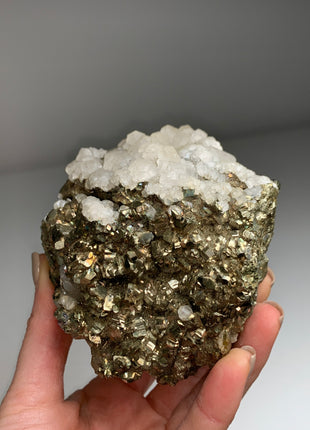 Amazing Pyrite with Calcite - From Trepca mine