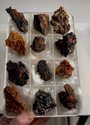 Uncommon Red Vanadinite Specimens Lot - 12 Pieces !