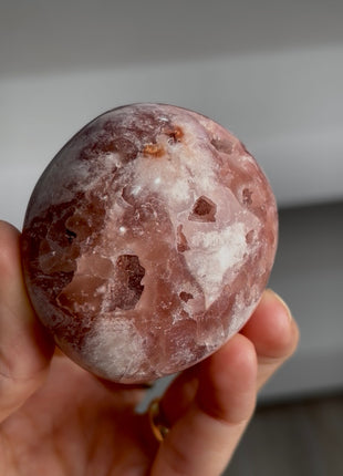 Wow ! Pink Amethyst with White Flowers
