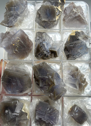 12 Piece Lot ! Blue Grey Fluorite Specimens