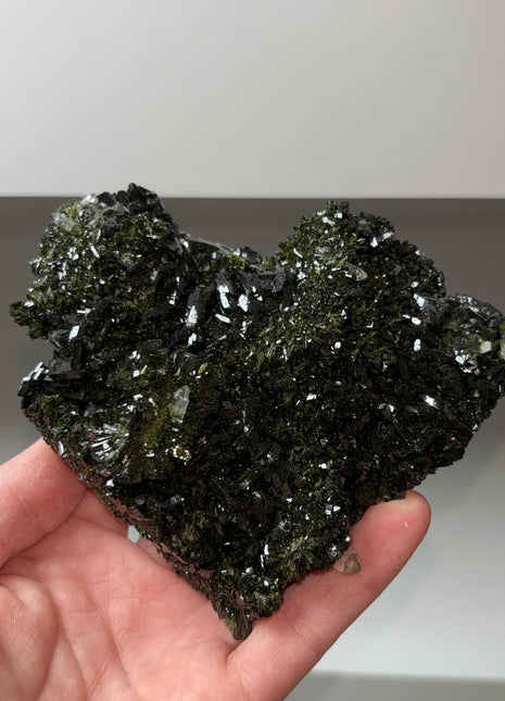 Extra Dark Green Epidote with Quartz
