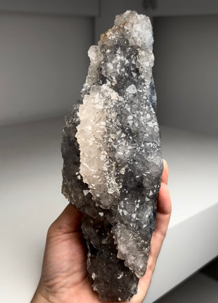 Rare ! Cumberland Habit Quartz on Blue Fluorite