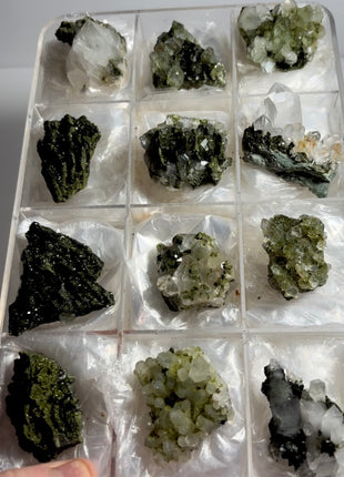 12 Pieces ! High Grade Green Epidote with Quartz Lot