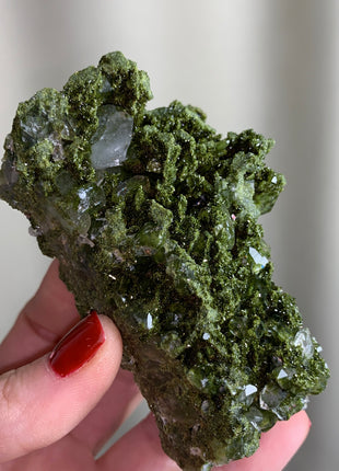 Forest Epidote with Quartz  🌲